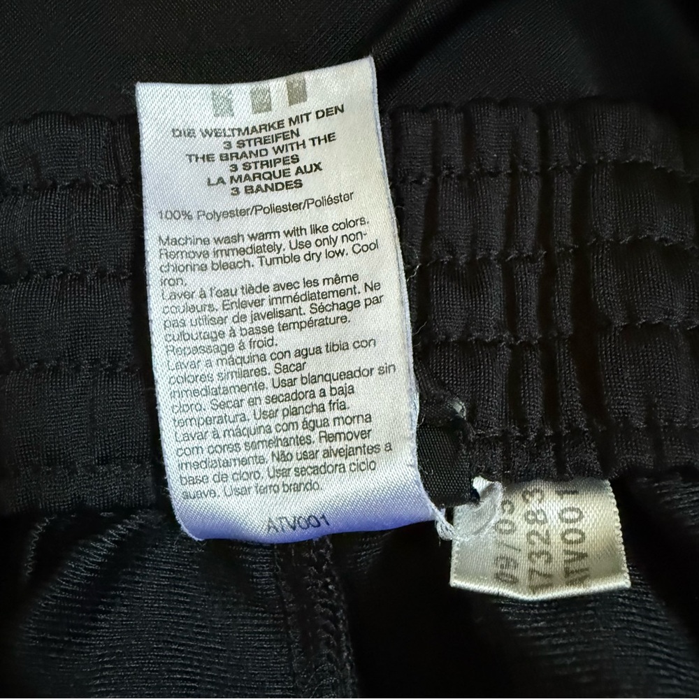 Vintage Adidas Track Pants Tear Away Men Small Black 3 Stripes Snaps Baggy Y2K - Picture 15 of 17
